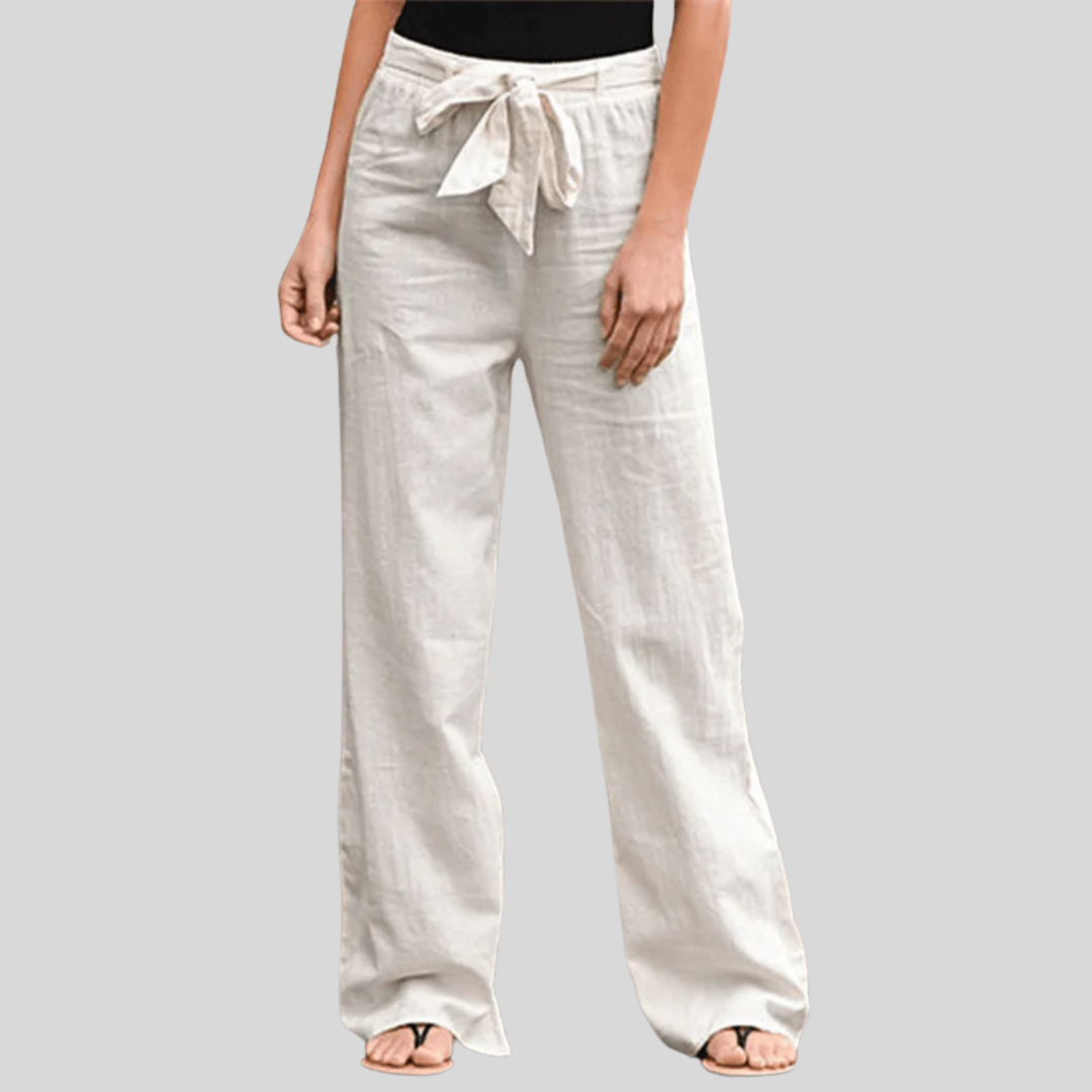 Joleen - Pantalon Détente Femme Avec Cordon Et Taille Élastique